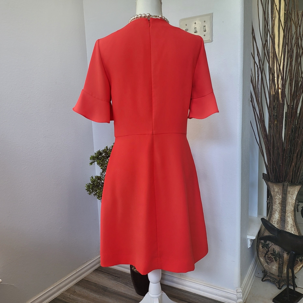 Banana Republic Elegant Red Ruffle Sleeve Dress - Picture 5 of 15